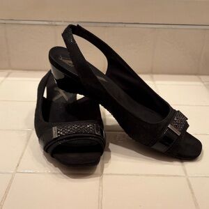 Anne Klein Sport Black Slingback Pumps